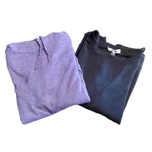 Champion Hoodie + Cable Gauge Sweatshirt Pullovers Lot Womens' Sz L .01:S1429